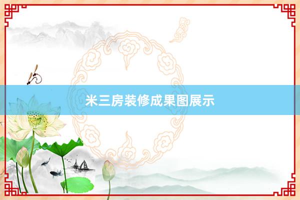 米三房装修成果图展示
