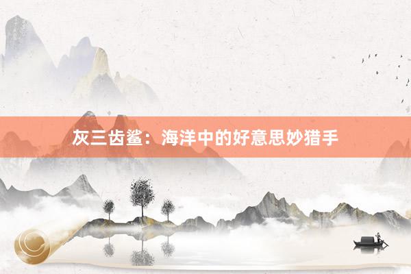 灰三齿鲨：海洋中的好意思妙猎手
